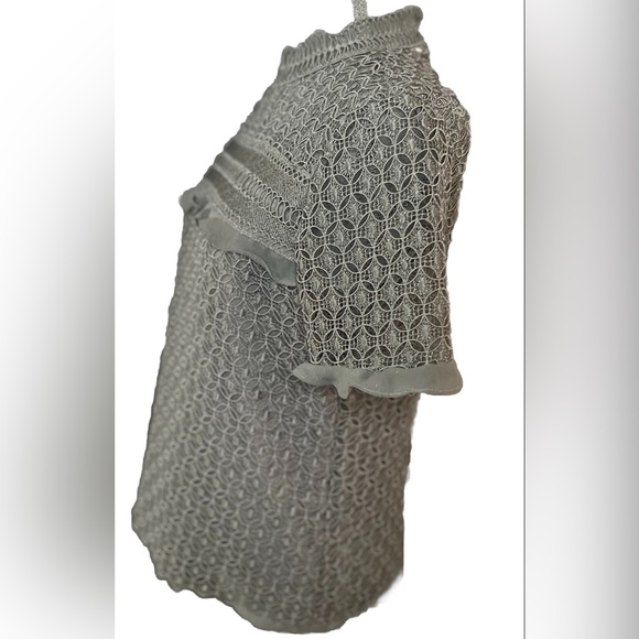 🤩 NEW ITEM! ZARA Eyelet Lace Top Blouse Cottagecore Romantic Embroidered - Picture 3 of 9